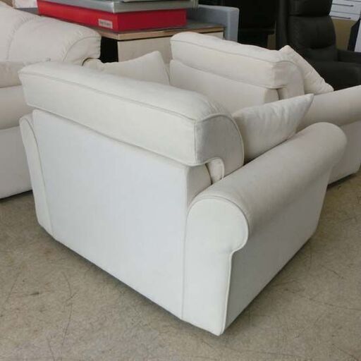 フクラ hukla ホワイトファブリックソファ フクラ② 1人掛けソファ ホワイト系 ファブリック 布製 パーソナル