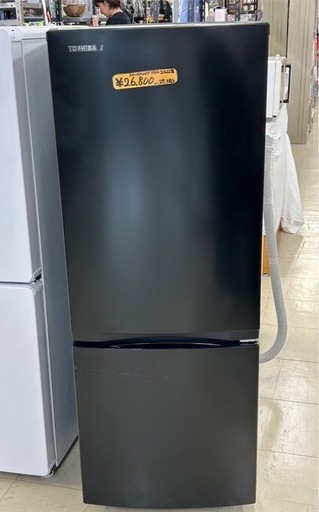 2022年製 TOSHIBA ノンフロン冷凍冷蔵庫 GR-T15BS(K)
