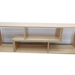 新札幌◆Softlife 伸縮テレビラック ◆ ナチュラル系 1050mm×270mm×430mm テレビ台/ローボード/テレビボード No.3236の画像