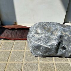 △ B 菊花石？ きっかせき？ 天然石 鑑賞石 台座付き