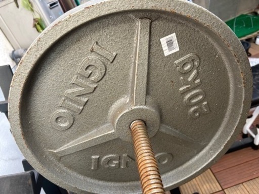 IGNIO 
20キロバーベルプレート2枚　 フィットネス、トレーニング