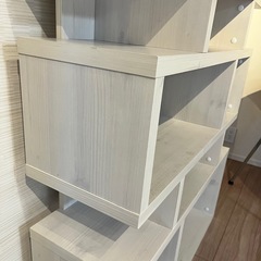 シェルフ　ホワイト木目の画像