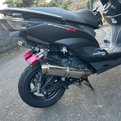 軽整備済み‼️  シグナスx 3型　自賠責付き　フォグランプ　タケガワプーリー　　社外マフラー　スパイダー　配送可能　現車確認可能の画像