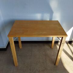 無印良品 天然木（ラバーウッド）製折りたたみテーブル
