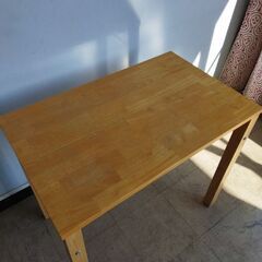 無印良品 天然木（ラバーウッド）製折りたたみテーブルの画像