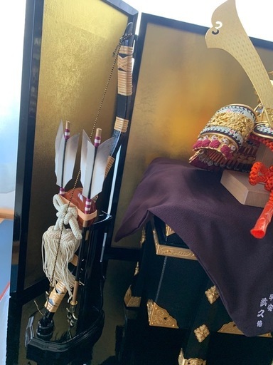 　　金屏風付き！　　京都平安武久兜飾り