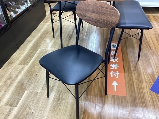 【取りに来られる方限定！！】ダイニング4点セット　ブラウン×ブラック