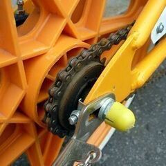 子ども用自転車 ジュニアサイクル 18インチ 変速無し オレンジ×白 カゴ付き 反射板付き ライト無し 切り替え無し 札幌市 中央区 南12条店の画像