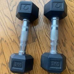 3kg 六角形ダンベル 2個セットの画像