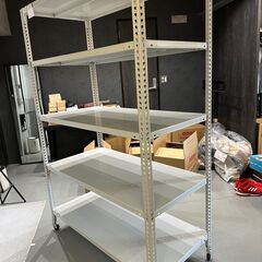 100kg／段！組立簡単らくらくラック 高さ1800×棚板5枚（有効4段）の画像