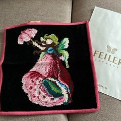 【新品未使用】FEILER タオルハンカチ ドイツ本店購入　25×25