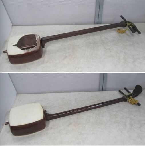 高級三味線 ハードケース付き 収納袋付き 胴掛け付き 地唄 弦楽器 和