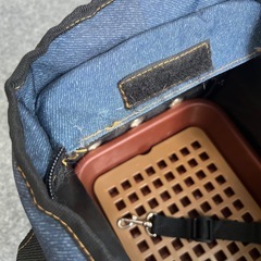  ウサちゃん用トレー付きおでかけバッグ　デニムブルーの画像