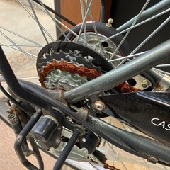 【商談中につき問い合わせ停止】自転車(後ろカゴ付き)売りますの画像