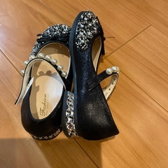 発表会　スパンコール付きパンプス　サイズ22の画像