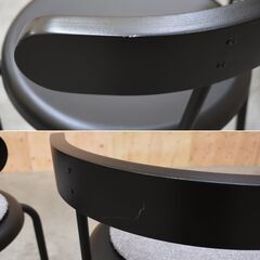 ≪zyt2014ジ-中≫ [2脚セット] IKEA カウンターチェア YNGVAR/イングヴァル 大きめ/ワイド 座高75cm 座面直径44cm 804.173.06 バースツール/ハイチェア/おしゃれ/モノトーン/中古家具/宮城県仙台市 70303-08の画像