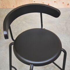 ≪zyt2014ジ-中≫ [2脚セット] IKEA カウンターチェア YNGVAR/イングヴァル 大きめ/ワイド 座高75cm 座面直径44cm 804.173.06 バースツール/ハイチェア/おしゃれ/モノトーン/中古家具/宮城県仙台市 70303-08の画像