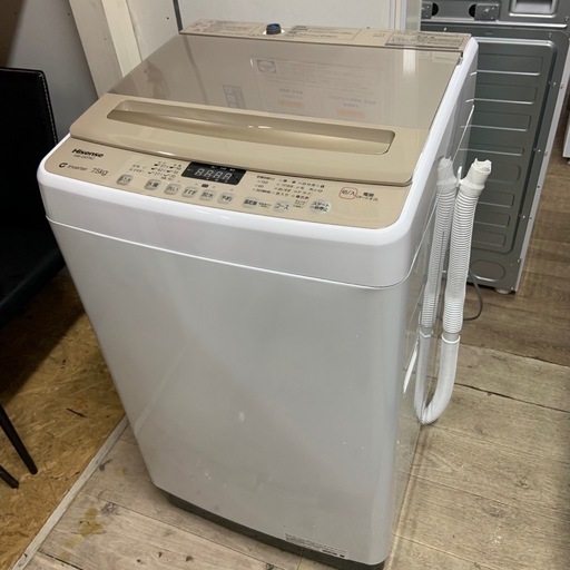 2024年製　ハイセンス　7.5K ガラストップ　洗濯機　HW-DG75C
