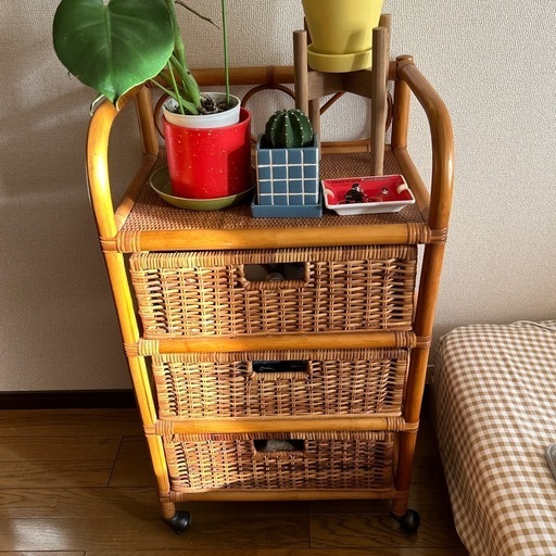 IKIFLY ラタンキャビネット 木製 サイドボード 幅120cm(3扉) ラタン キャビネット 棚 IKIFLY ラタンキャビネット 木製 サイドボード