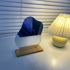 鏡 ミラー ウェーブ おしゃれ の画像