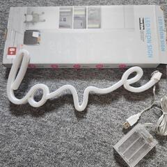 ネオンラブサインライト LED ラブ 装飾用 ランプアート LOVE 暖かい白の画像