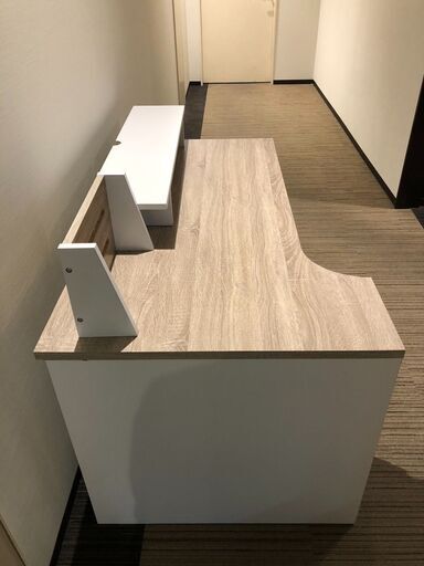 青コンテナ保管】【展示品・未使用品】パソコンデスク L字デスク 机