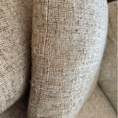 洗えるカバーリング ソファ 3人掛け ポケットコイル L字 ファブリック レザー オットマンの画像