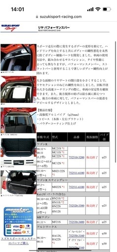 スズキスポーツ ピラーバー スイフト HT51RS