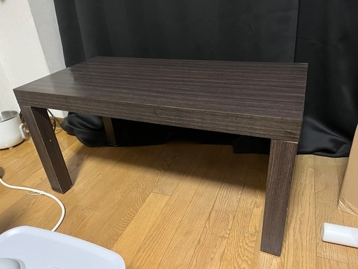中古品）木製座卓 ダークブラウン。配送なし、取りに来れる方のみ。