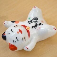 猫の箸置き 4個セット 招き猫 福夢 満福 来福 笑福 陶製 陶器 キッチン用品 置物の画像