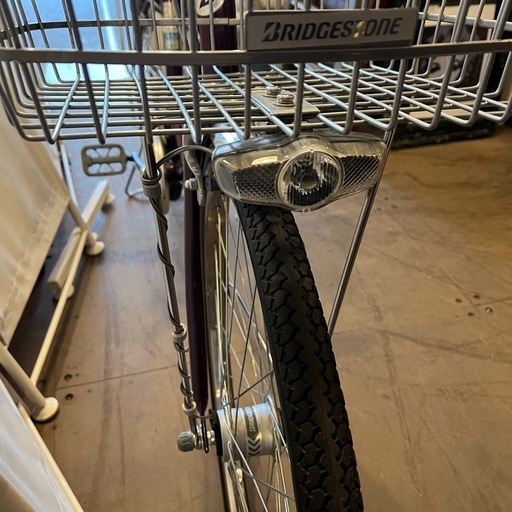 《売約済》【武蔵小山店】 BRIDGESTONE ブリジストン ブリヂストン シティサイクル 自転車 ママチャリ 一般自転車 パープル 鍵3本 オートライト 24インチ プロムナード