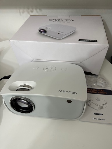 プロジェクター GROVIEW 7500LM 高輝度 小型 WiFi 1080P