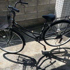 27インチ黒 自転車 ママチャリ 