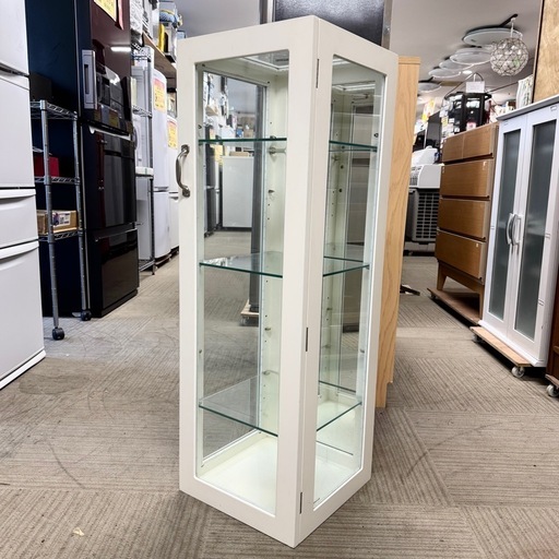 【美品‼️】コンパクト♪ 30cm幅コレクションケース ディスプレイラック キャビネット 収納家具 ホワイト♪