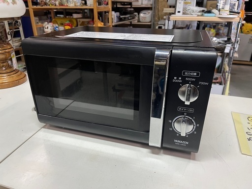 YAMAZEN 山善 MW-Y205 (B) 5 ブラック 電子レンジ 50Hz専用 2017年製 ターンテーブル式 動作確認済 中古品 ①