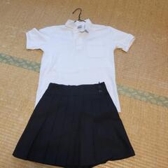 🌈小学生女子式服　3点セット　白ポロシャツ+白シャツ+スカート