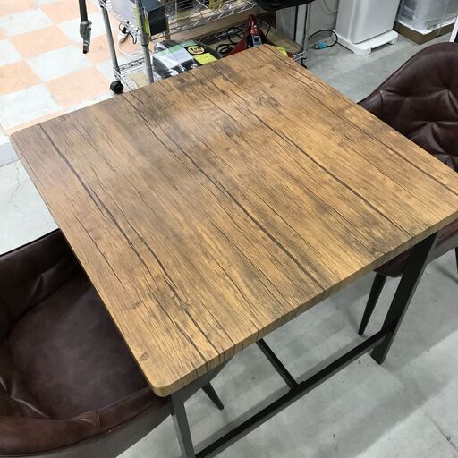 ★ジモティ割引あり★ダイニングテーブルセット2人用 紫 W(幅)75.0×D(奥行き)75.0×H(高さ)75.0cm ※クリーニング済み