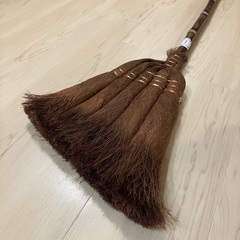 【和歌山県/山本勝之助商店】5玉棕櫚長柄箒＆はりみ(大)セット ほうき ちりとりセット の画像