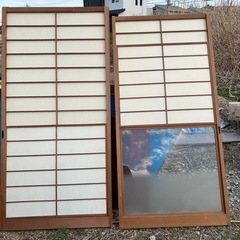 建具　引戸4枚　スライド障子　ガラス