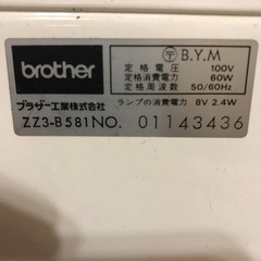 ブラザーミシン　　ジャンク品の画像
