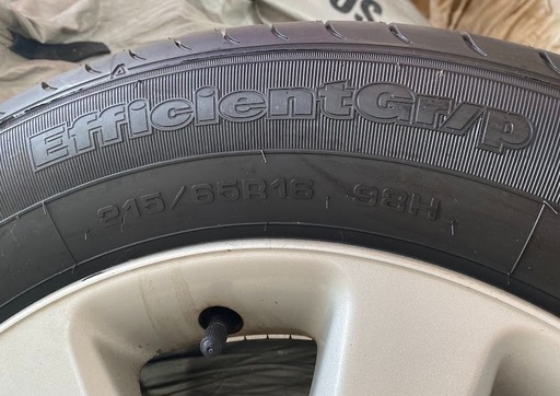 ◆夏タイヤ215/65R16EfficientGr/Pと日産のホイール4本セット