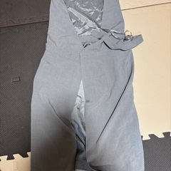 ジャケット ワンピース ロング グレー