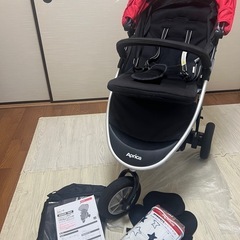 Aprica アップリカ  3輪 スムーヴ　ベビーカー 赤