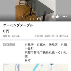 ゲーミングテーブル　小さい方のみ