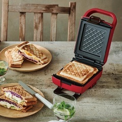 【新品】レコルト recolte ホットサンドメーカー Press Sand Maker Plaid（プレスサンドメーカー プラッド） マットレッド RPS-2Rの画像