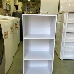【リサイクルショップ ピカソ 小松原】✨📚 ホワイト 3段カラーボックス（シンプル＆実用的！） 🏡✨★8352★の画像