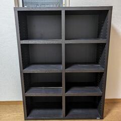 本棚オープンラック ダークブラウン (高さ120cm 幅90cm...