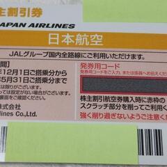 日本航空　JAL　株主優待券　株主割引券