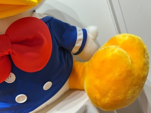 【美品】サイン入り　ドナルドダック　ジャンボぬいぐるみ