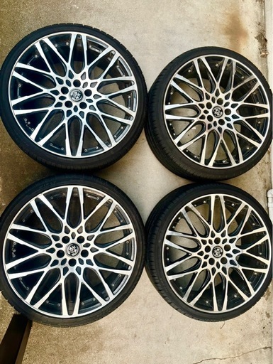 タイヤ付きアルミホイール19インチ⭐️レアマイスタースコント